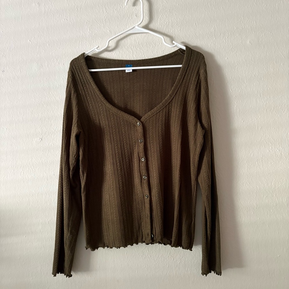 Old Navy Olive Knit Pullover